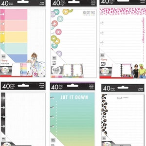 MINI Happy Planner Refill Paper Packs - Take a Ride/You Got This/Empowered Women/Dotted/Healthy Hero/Leopard - 40 Sheets/pkg