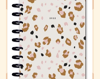 Clearance Classic 12-Month Dated Neutral Jungle Happy Planner- 7"X9.25" Lined Vertical Layout - Black Discs Planner - Jan 1~Dec 31 2022