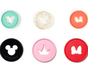 Happy Planner Plastic Disc Sets - Colorblock Multi Discs Pack/Minnie Mouse Red Bow/Princess Pink Crown/Black - 1.25''