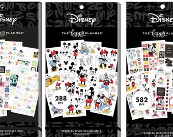 Happy Planner Disney Mickey Minnie Collections Value Stickers Book - Color Block 477pc/ Colorful Boxes 288pc/ Magic Plans 582pc