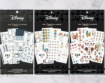 Adventure Happy Planner Disney Mickey & Friends Collections Value Stickers Book- Indigo/Oasis Adventure - Vacation Disney Park Stickers