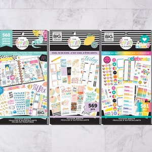 Happy Planner Value Stickers Book-560 Pastel Tropics/569 Cool To Be Kind/561 Color Me Happy-Planning Functional Stickers/Checklist
