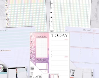 Happy Planner Classic Refill Paper Packs - Teacher Checklists/Teacher Dot/Today's Notes/Minimalist/Glam Girl - 7''x9.25''