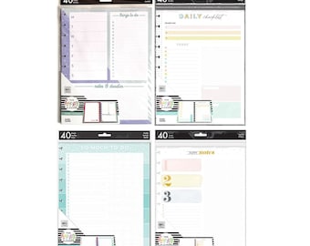 BIG Happy Planner Note Paper Refill Pack - 8.5''x11'' - So Much To Do/Daily Checklist/Things to Do/Happy Notes