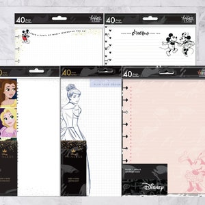Sampler Pack Classic Refill Paper Pack by Disney x Happy Planner - 20 sheet/pkg - 4 sheets from each of 5 packs, READ details