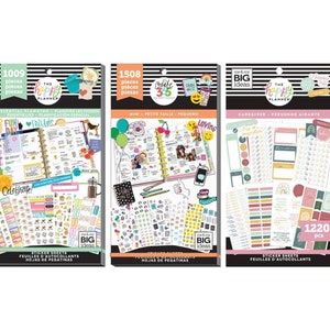 Happy Planner Stickers Pack 1009 Essential Planning/ 1508 Tiny Icons/1220 Caregiver Daily Functional Planning Stickers image 1