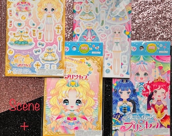 Princess Dress Up Sticker Games Theme Scene Pack + Scene Books - 8 Scene + 8 Sheets Different Designs