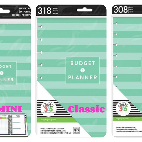 3 Sizes of Happy Planner Budget Extension Pack Use With Etsy