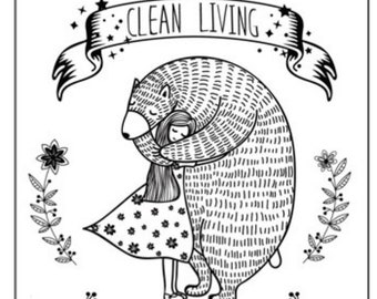 5 Styles of Lovely Life Clear Stamps Set by Squirrels and Frogs Clear Stamps - 11 x 16cm - Coloring Stamps/Mixed Media Stamps