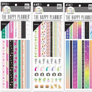 3 Options of Happy Planner Washi Book Girly/super Fun/mgical 20