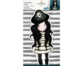 Piracy Santoro Gorjuss Girls Rubber Stamps Set - 4.5''x9.5'' Rubber stamps - Cute Girl Stamp