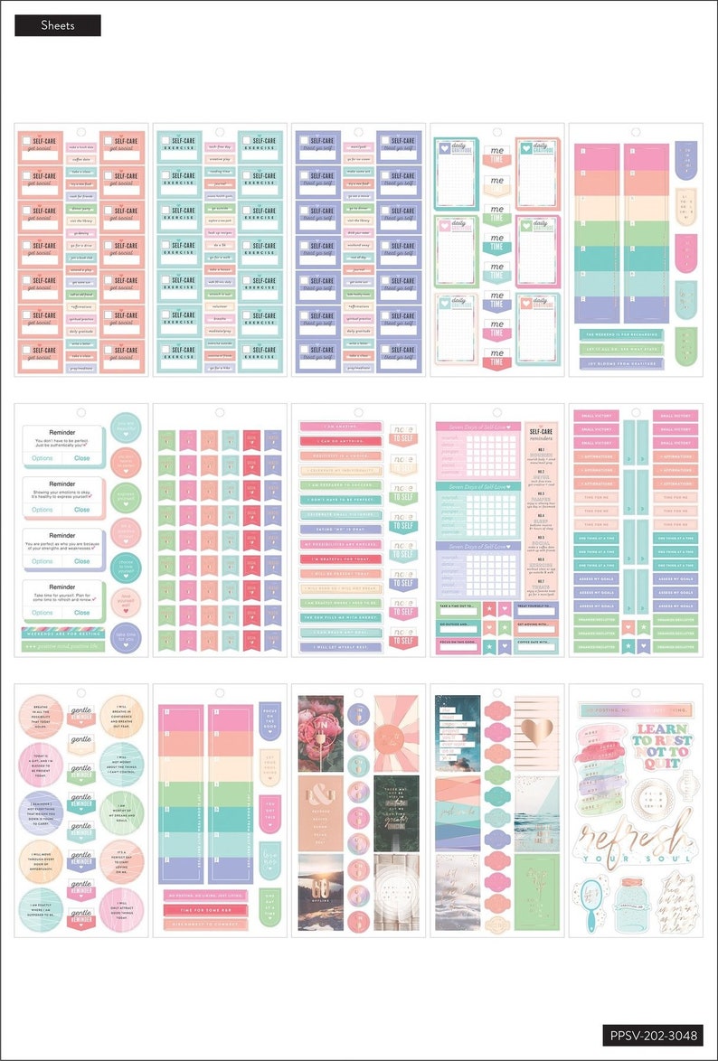 3 Options of Value Sticker Book by Happy Planner-596 Appointments/689 Mood Tracking/672 Happy Kind Faith-Planning Essential Stickers image 10