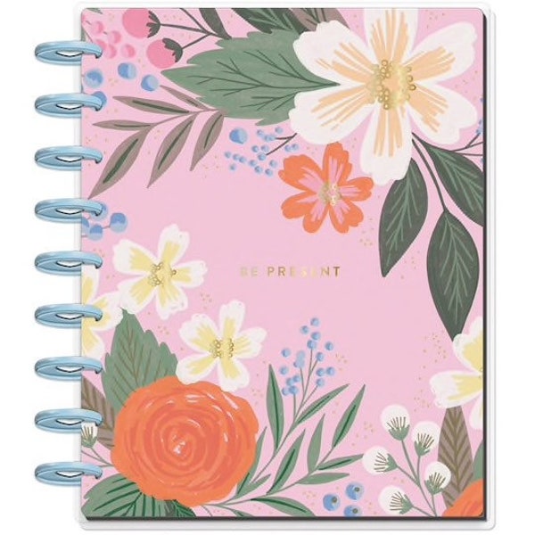 2020 Classic Planner Lovely Blooms by Happy Planner - Vertical Layout - Jan-Dec 2020 - Sky Blue Disc/Journal/Agenda/Notebook