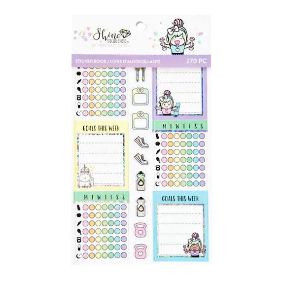270pc Fitness Sticker Book by Craft Smith Shine Sticker Studio | Etsy