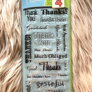 7 Options of Inkadinkado Stamps sets-4x9Thank You Word/Faith/Halloween 4- Thank You Words