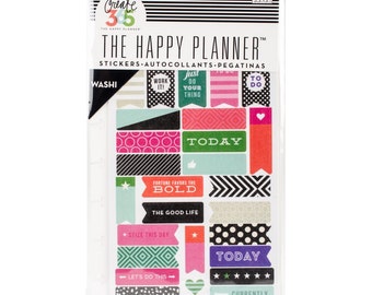 Happy Planner Create 365 Washi Sticker Boom - 5 Sheets - Functional Washi Decos/ Planners stickers/ Washi Pack