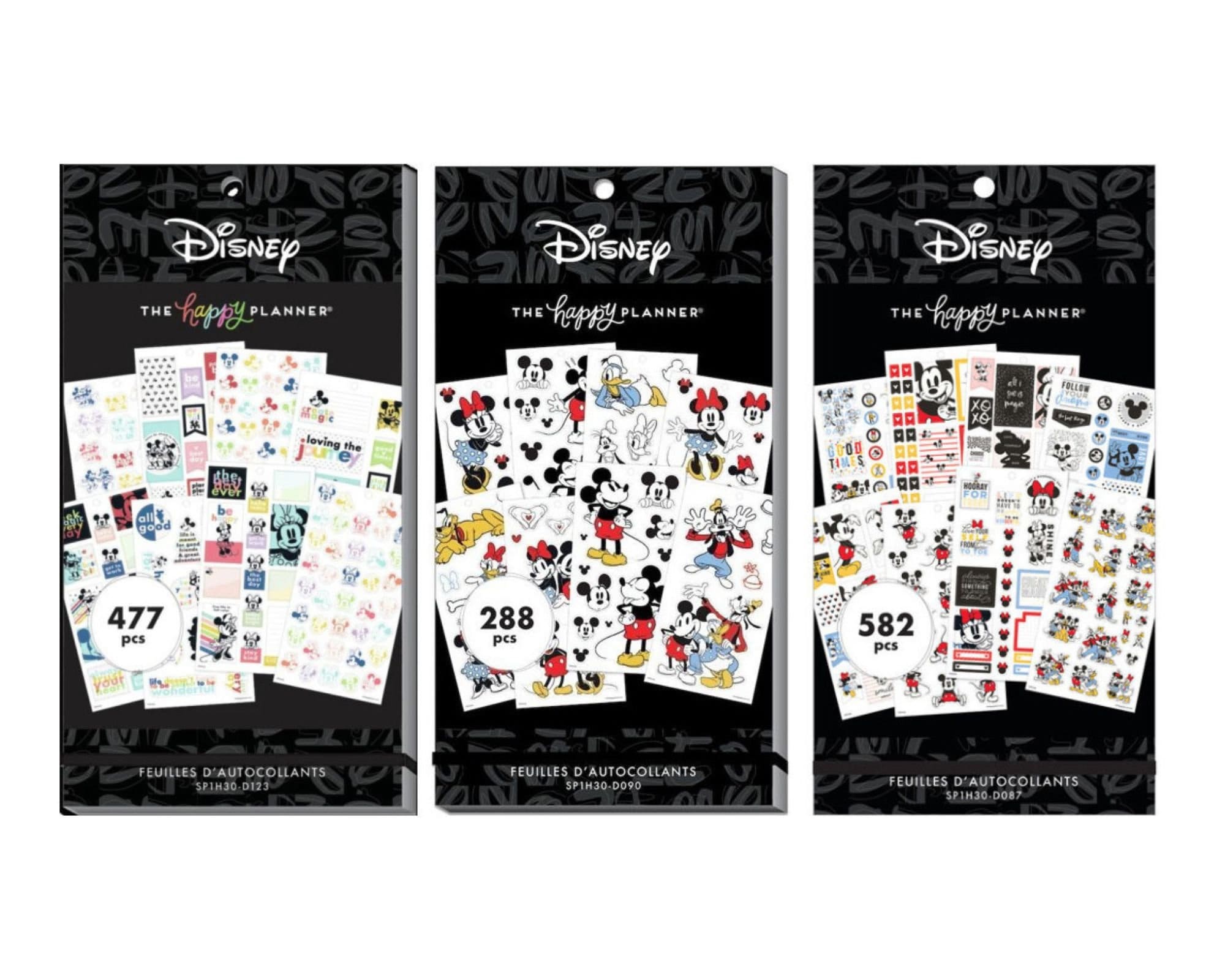 Happy Planner Disney Mickey Minnie Collections Value Stickers Book Color  Block 477pc/ Colorful Boxes 288pc/ Magic Plans 582pc 