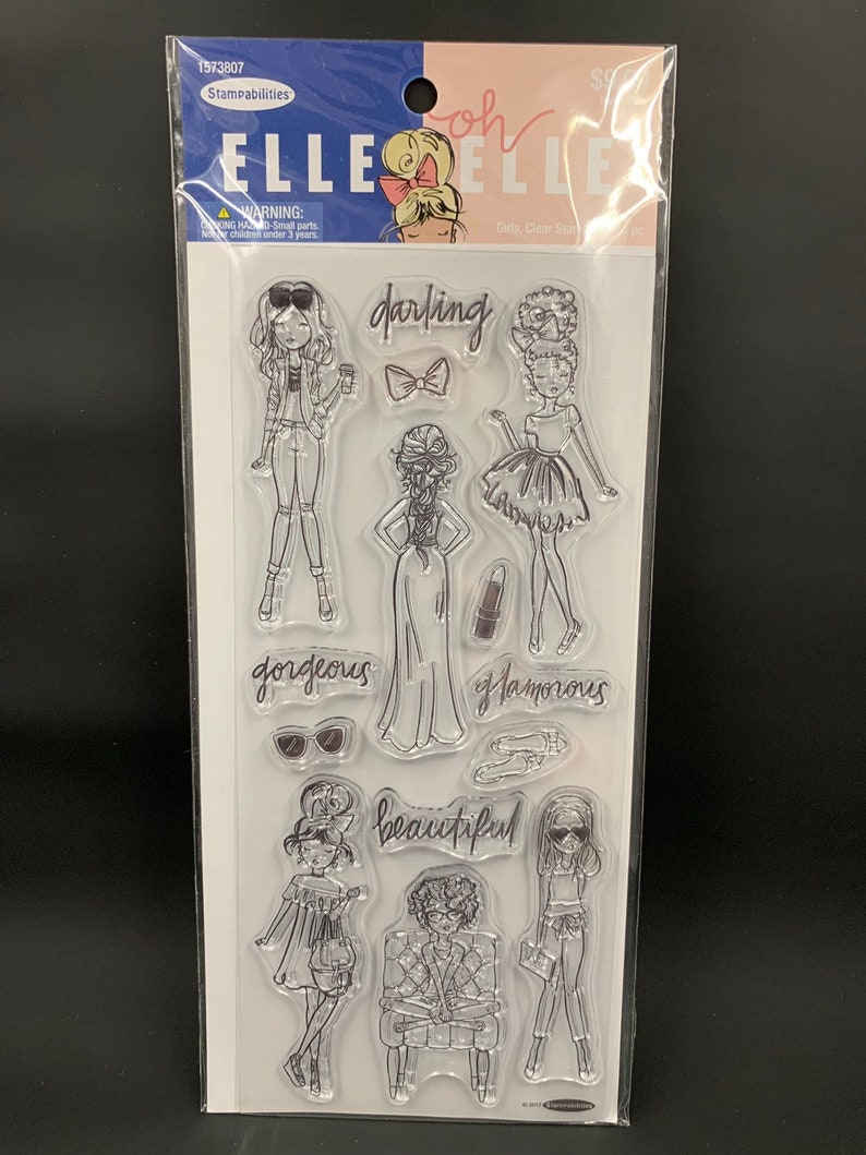 Elle Oh Elle Girls Planner Clear Stamps by Stampabitiea Darling GirlsGorgeous girlsGoalsLady BossFancy Girls Stamps Bossy 14pc