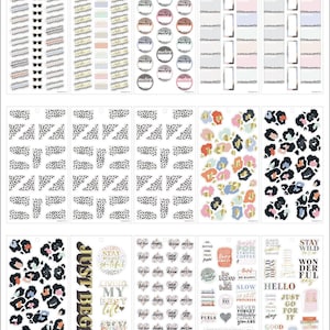 1095 Pets/603 Colorful Leopard/778 Jungle Vibes Happy Planner Value Stickers Books-30 Pages Functional Sticker Sheets-Animals Prints image 7