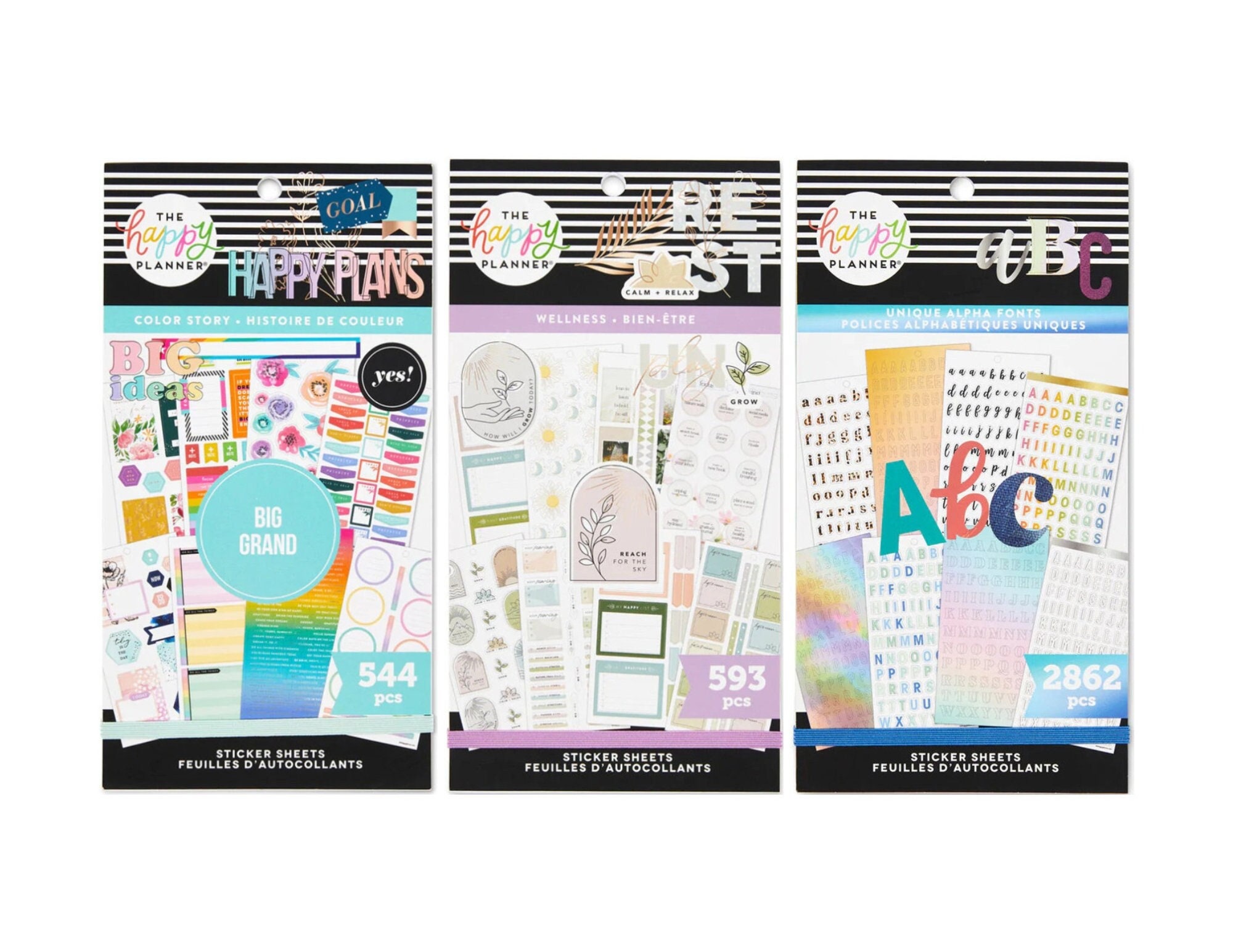 me & my BIG ideas mambiSTICKS Themed Stickers - The Happy Planner  Scrapbooking Supplies - Letters & Numbers - Multi-Color Stickers - Perfect  for