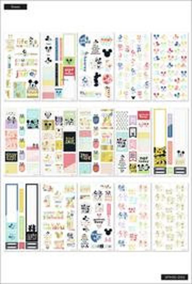 The Happy Planner HP Disney Stickers, Mickey & Friends Magic Plans, 582/Pkg