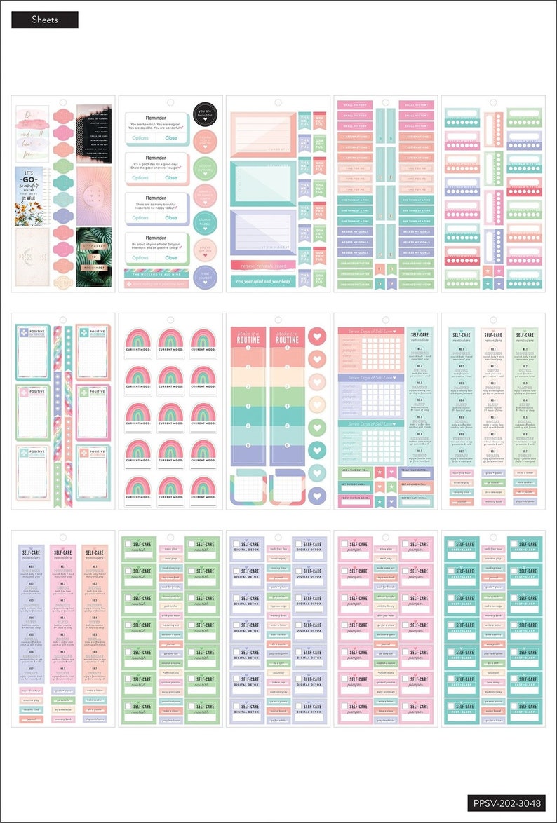 3 Options of Value Sticker Book by Happy Planner-596 Appointments/689 Mood Tracking/672 Happy Kind Faith-Planning Essential Stickers image 9