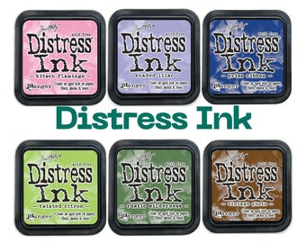 Tim Holtz Distress Ink Pads 3x3 – Ranger Dye Ink for Scrapbooking, Card Making & Mixed Media