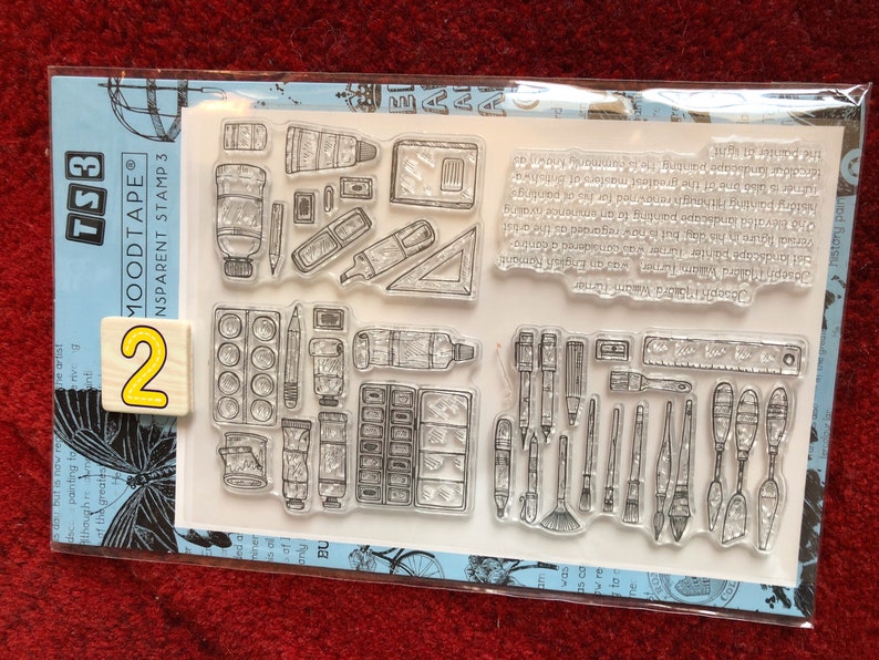7 Options of Clear Stamps Set by MOODTAPE 11 x 16cm Cafe Menu/Morning Coffee/Art Painting/Butterflies/Seafood/Brunch Stamps image 3