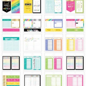 Tiny Sticker Pads by Happy Planner Budget 41pc/Productivity 31pc/Faith 41pc/Colorful Boxes 34pc 3 1/2 x 3 3/8-Budget Planning/Daily Work image 3