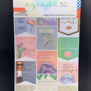 The Paper Studio Agenda 52 Budget Foiled Sticker Book