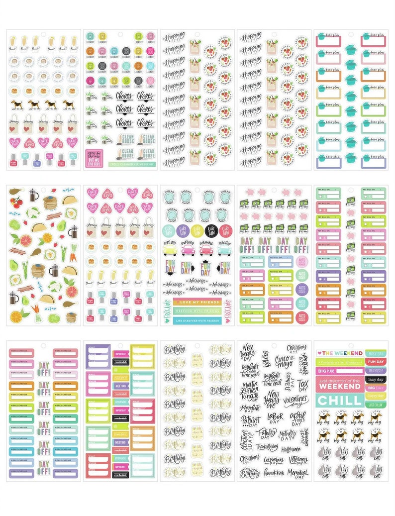 Happy Planner Stickers Pack 1009 Essential Planning/ 1508 Tiny Icons/1220 Caregiver Daily Functional Planning Stickers image 4