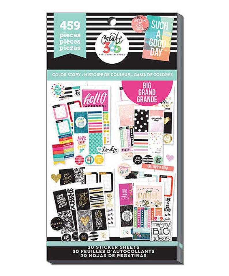 BIG Value Stickers Books by Happy Planner 262 BIG Color Story/459 Such a Good Day/472 Memory Planning 459 - Color Story