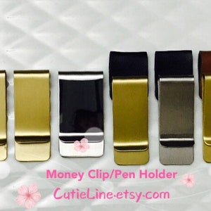3 Styles 2 Colors Pen Holder Planner Clips Money Clips-Stationary/Office/Decorative Clip-Brush Gold, Silver, Silver