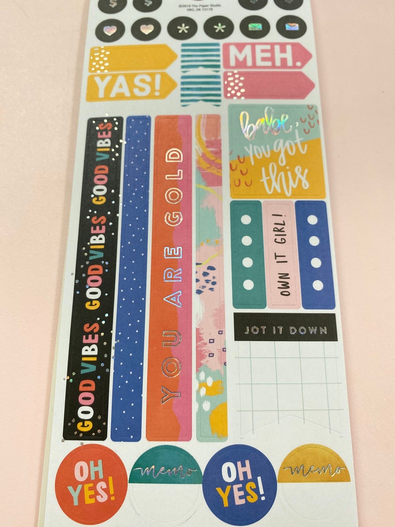 Happiness Foiled Stickers Pack by Agenda 52 the Paper Studio - Etsy
