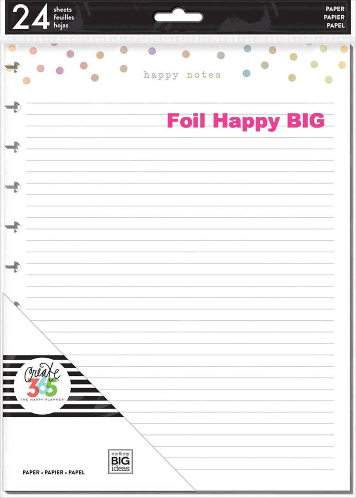 5 Options of Big Happy Planner Paper Refill Pack Note Etsy