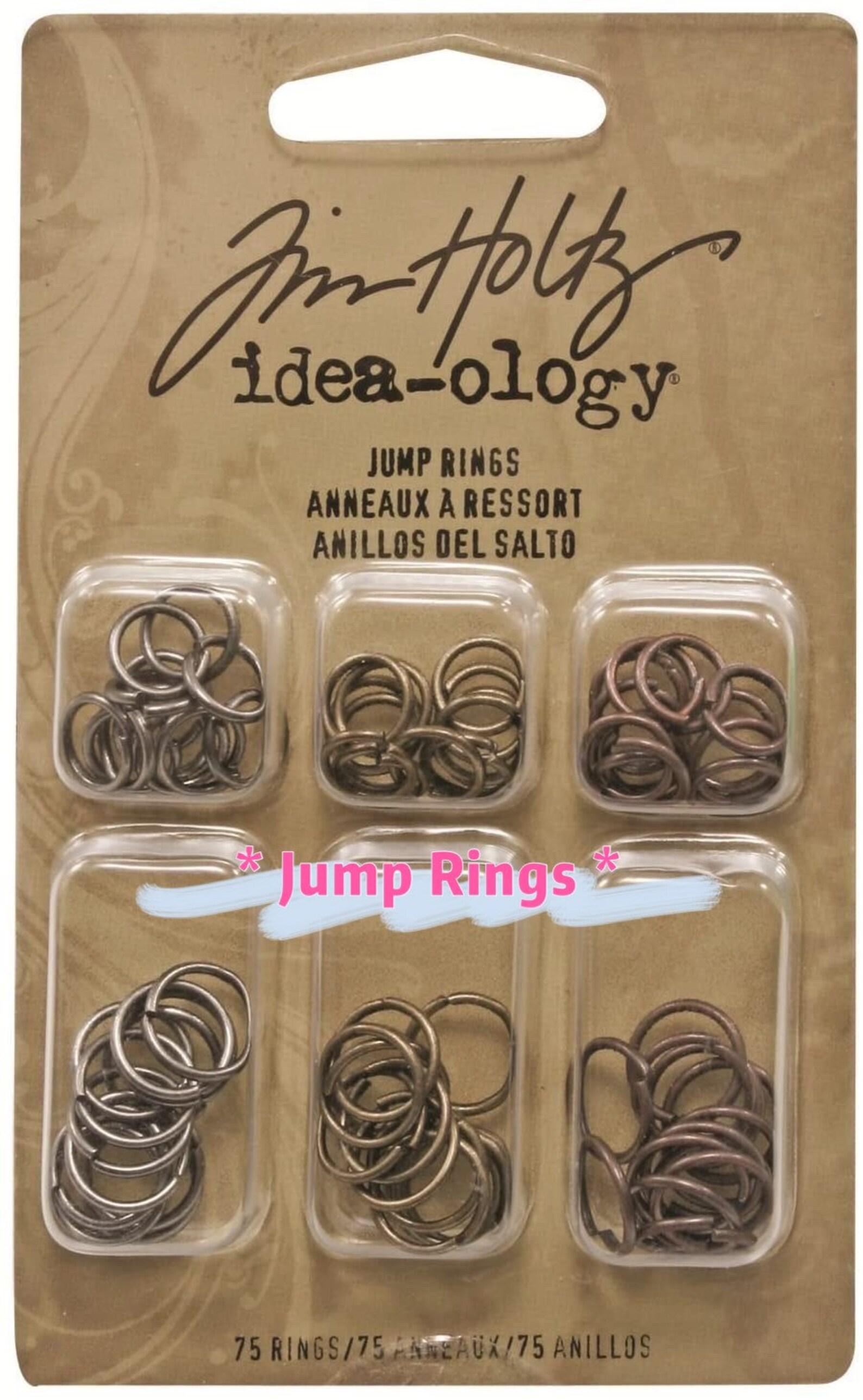 5 Options of Tim Holtz Ideaology - MINI Paper Clips/jump Rings/gumdrops ...