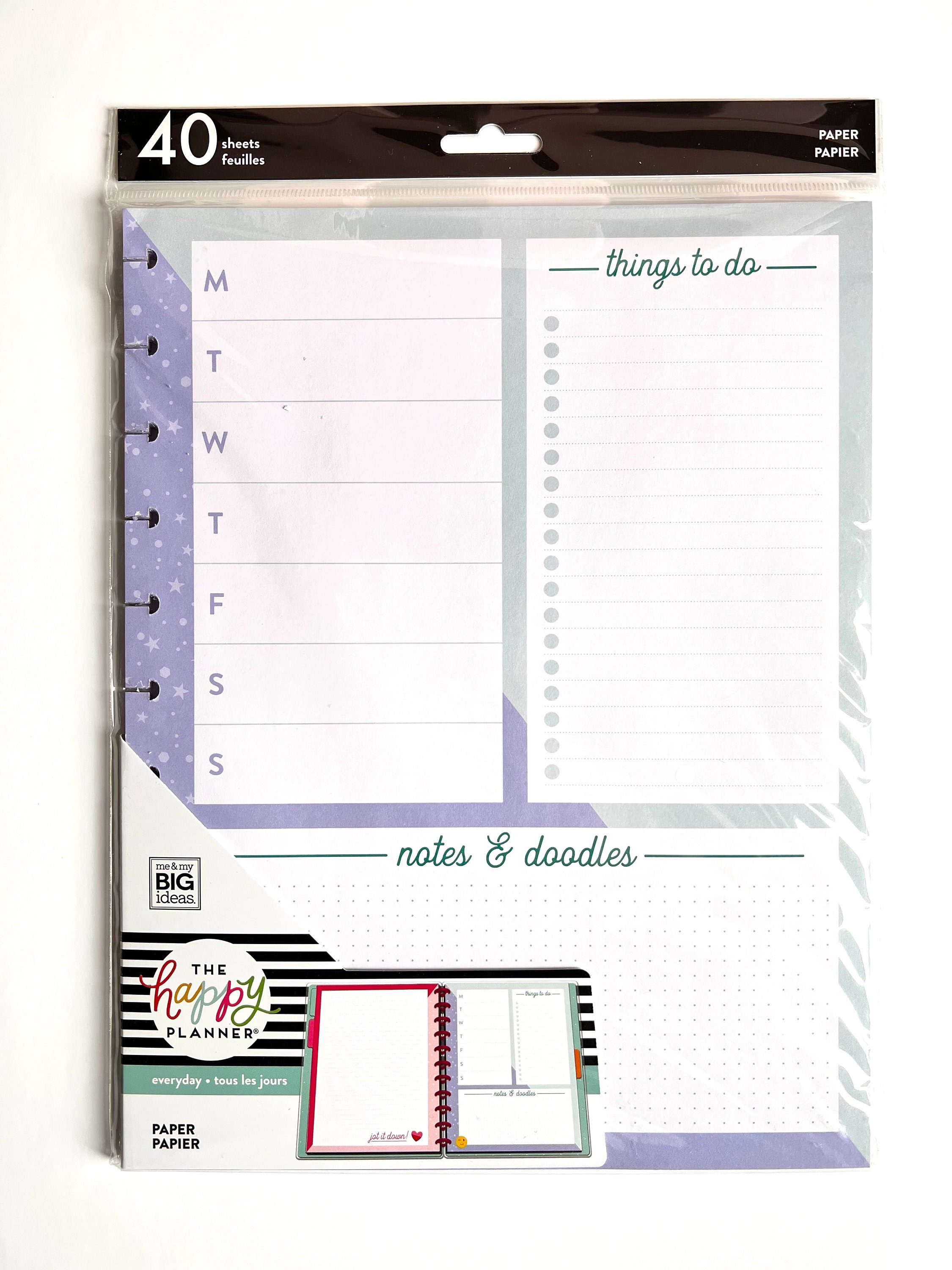 BIG Happy Planner Note Paper Refill Pack - 8.5''x11'' - so Much to