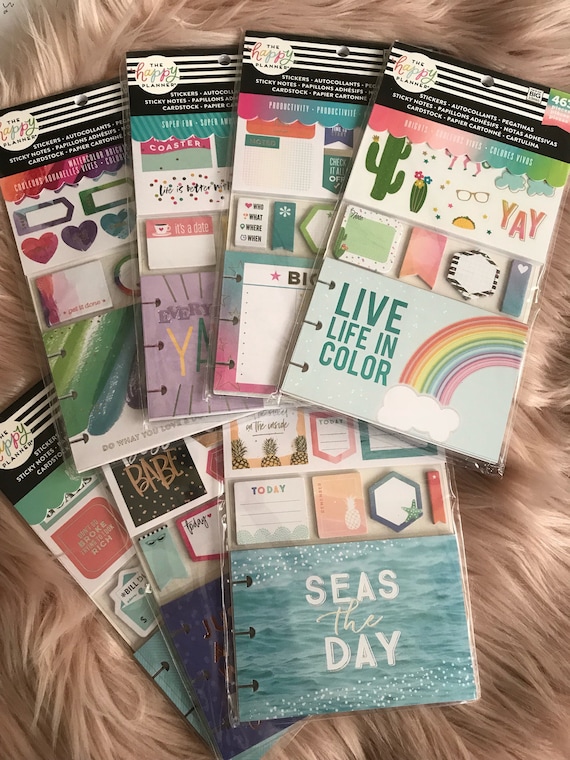 7 Packs of Coordinated Planner Accessories Kit by Happy Etsy