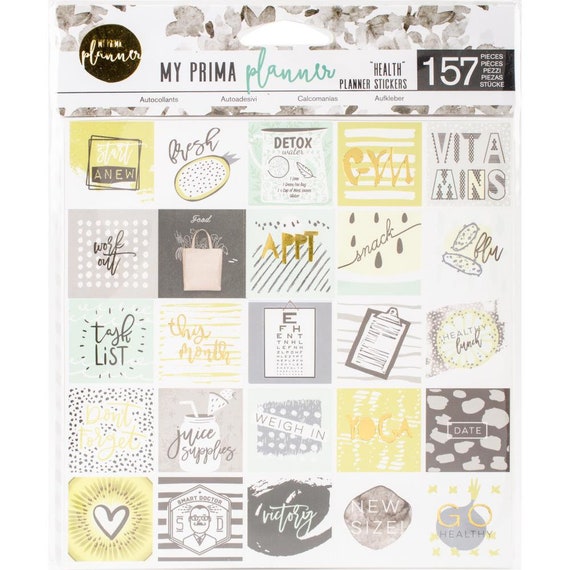 Prima Planner Stickers Beauty Gold Foil 6/"x6/" 3 Sheets