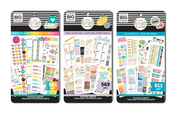 Etiquetas Adhesivas Letras Metálicas Stickers Happy Planner Color Dorado