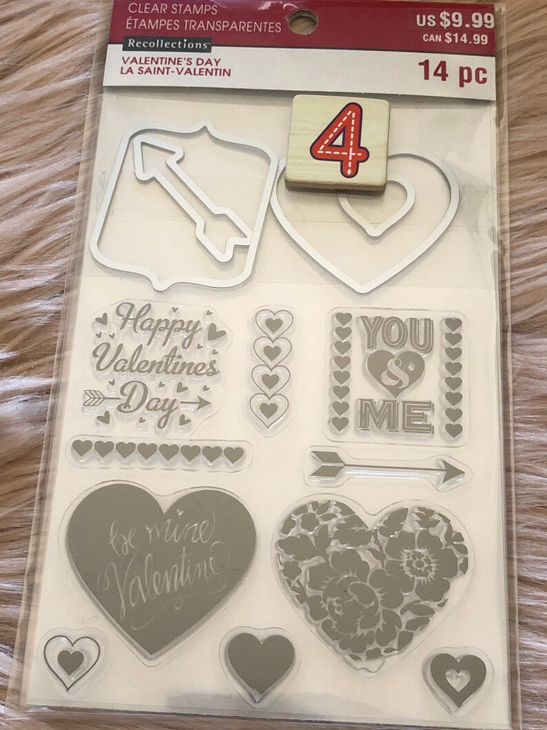 Recollections Valentine's Day Stamps Dies Sets Frames/Aloha/Doily Heart/Floral Heart/Wines/Taco Love/Woof Dogs/Sweet 4- Floral Heart