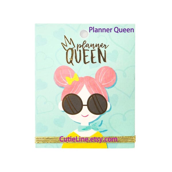 Clearance 4 Styles Lollipalooza Stickers Book-Planner Queen/Lets Do This/Literally Always Planning/Treat Yourself-4''x3.25''-Kawaii Girl