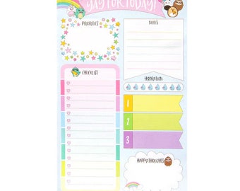 1pc Daily List Pad By Craft Smith Sweet Kawaii Design - Cute Planner Notepad/Cute Animal/Cute Monsters/Checklists/Task Lists