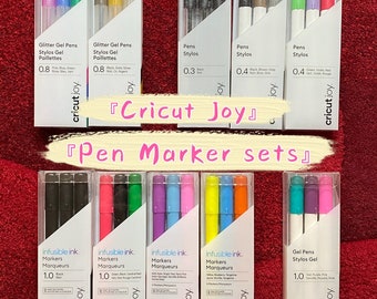 10 options d’ensembles de stylos/marqueurs Cricut Joy - Stylos gel pailletés / Marqueurs à encre infusible - Marqueurs activés par la chaleur Cricut