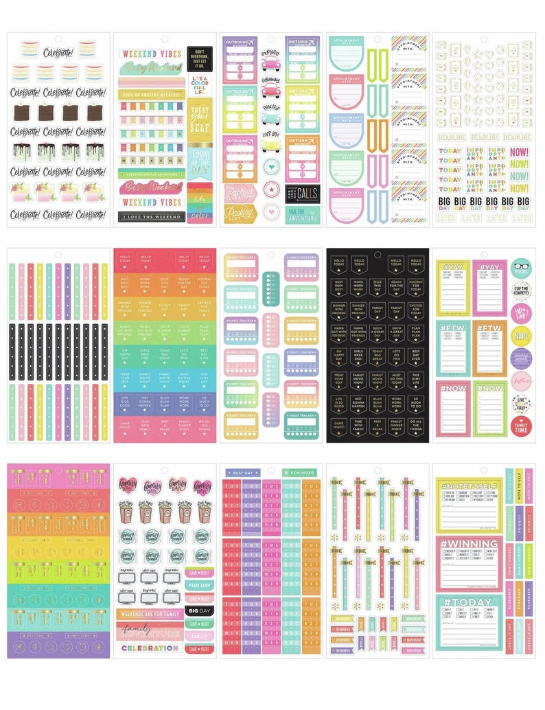 Happy Planner Stickers Pack 1009 Essential Planning/ 1508 Tiny Icons/1220 Caregiver Daily Functional Planning Stickers image 3