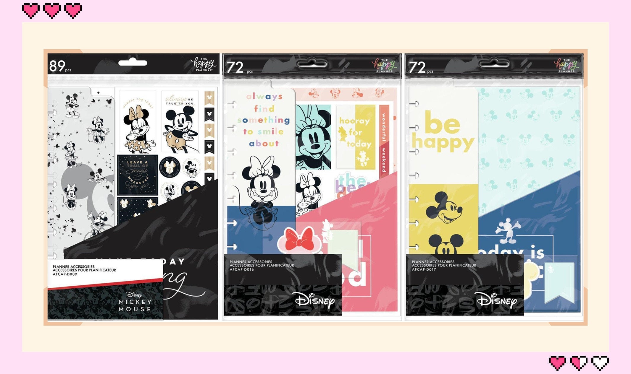 The Happy Planner® Disney® Mickey & Minnie Floral Classic Accessory Pack