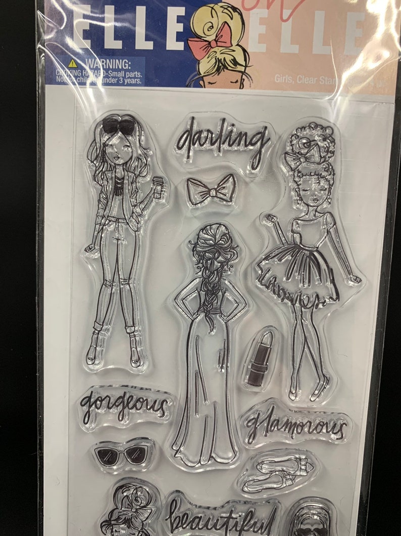 Elle Oh Elle Girls Planner Clear Stamps by Stampabitiea Darling GirlsGorgeous girlsGoalsLady BossFancy Girls Stamps Bossy 14pc