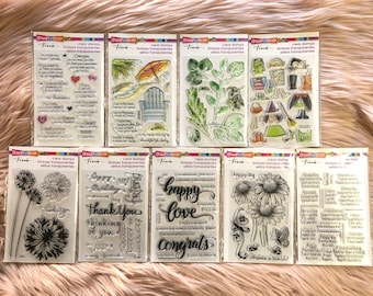 9 Options of Clear Stamps Sets by Stamperendous - 4.5”x7.25” - Coloring Stamps/Mixed Media Stamps/Planning Stamps