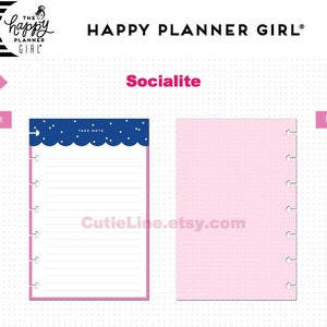 4 Options of MINI Planner Paper Pack by The Happy Planner Girl-Faith Warrior/Healthy Hero/Super Mom/Socialite-Mini Happy Planner Page Refill image 10