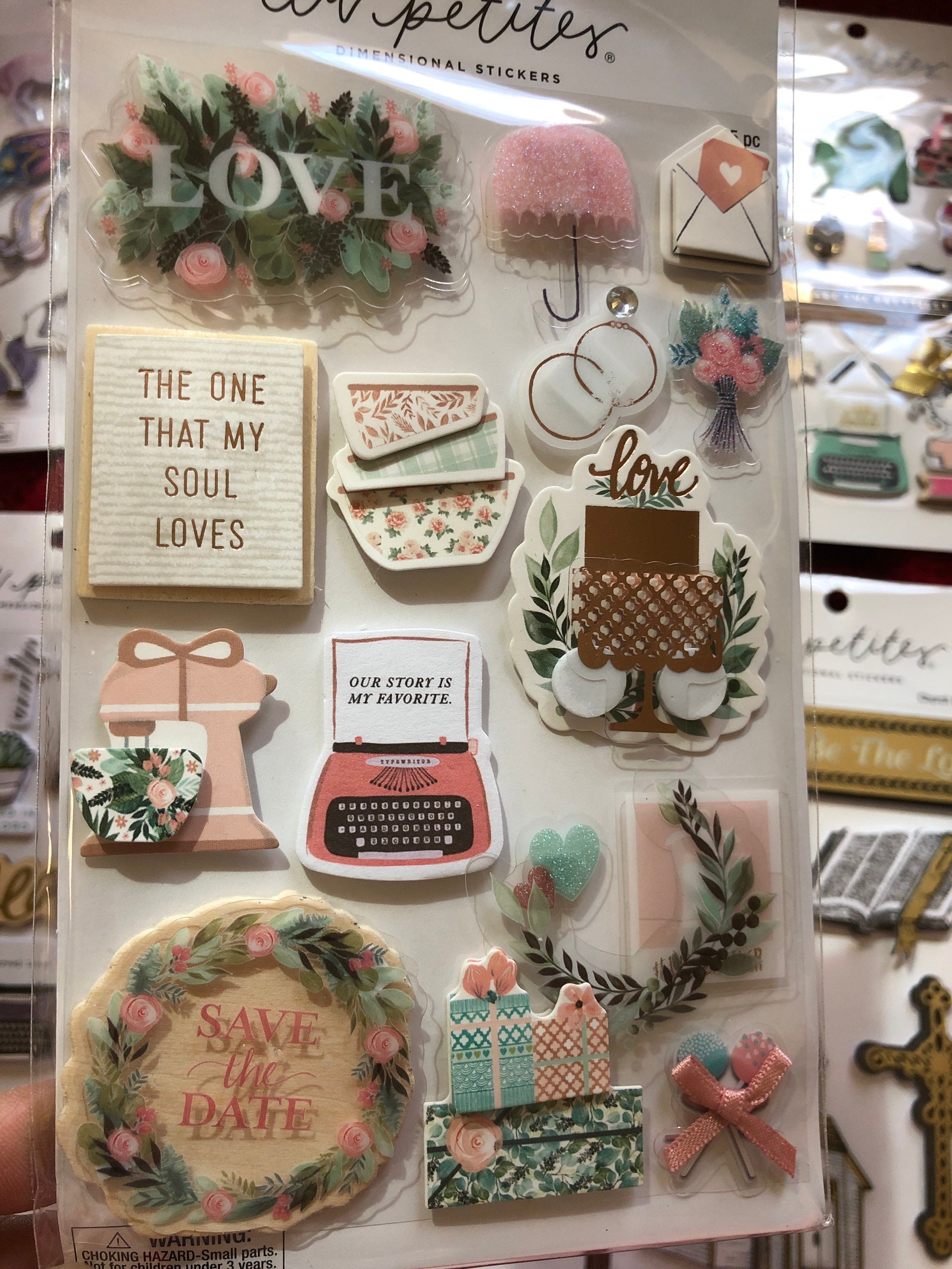 Bundle of 6 3ddimensional Stickers by the Paper Studio Etsy